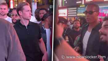 Gespot! Frenkie de Jong en Virgil van Dijk gezien op Times Square in aanloop naar WK