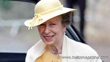 Princess Anne radiates joy in vintage yellow for son Peter Phillips’s wedding