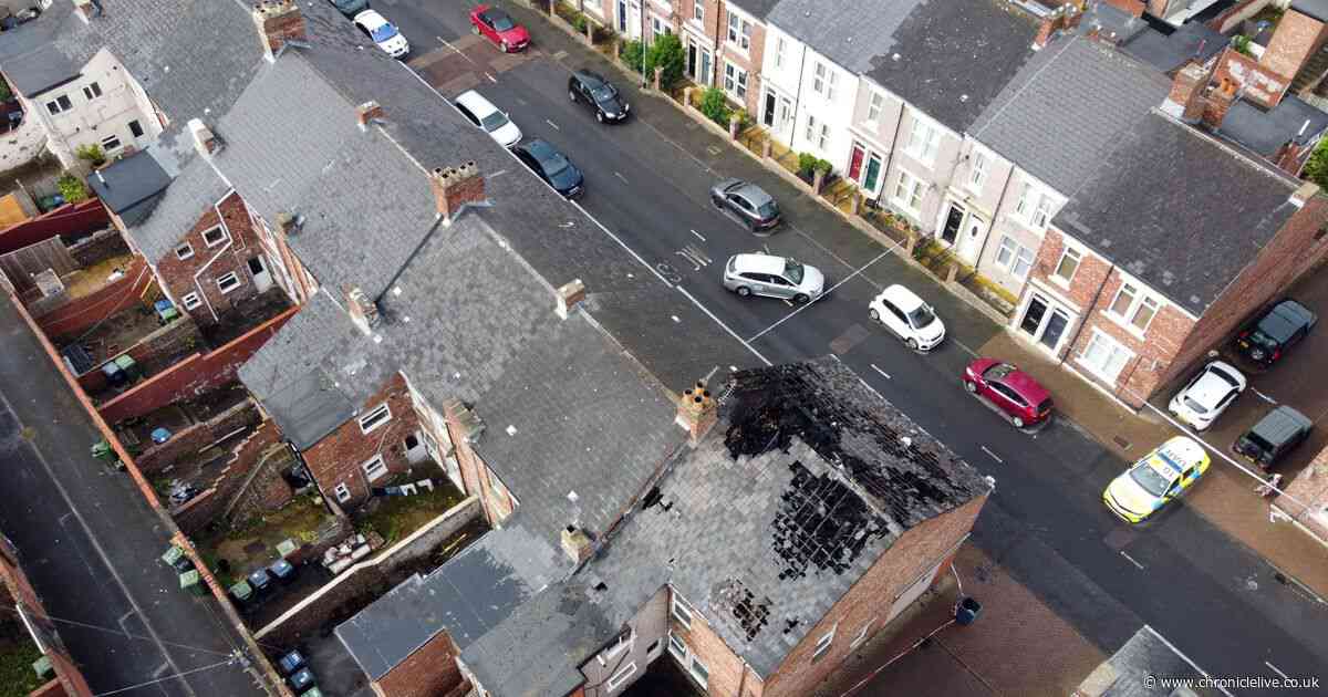 Pictures of fire damaged Gateshead home after blaze breaks out inside property