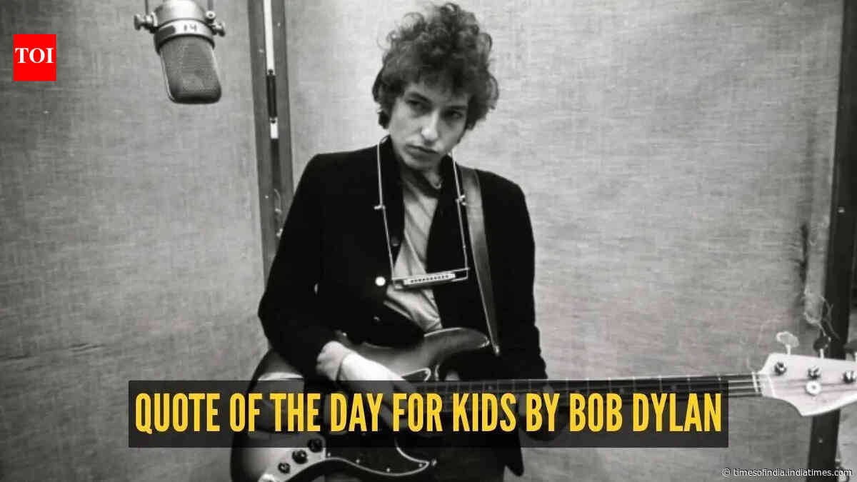 Quote of the day for kids by Bob Dylan: "What's money? A man is a success if he gets..."