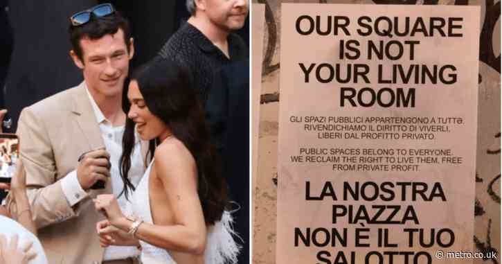 Dua Lipa ‘gives £5,000 to Palermo locals’ after wedding location graffitied by angry protesters