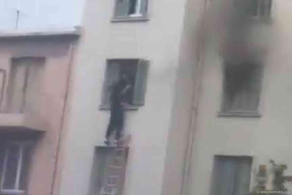 Un agent du service Propreté de la Ville de Nice sauve une dame d’un incendie, la scène filmée