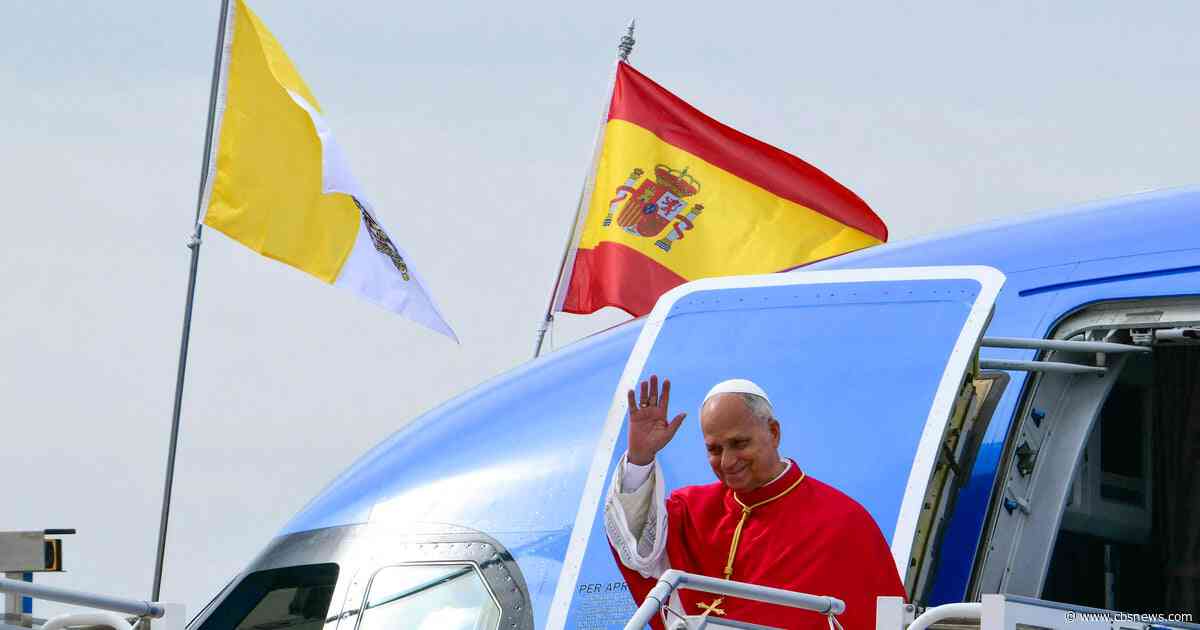 Pope Leo arrives in Spain for first papal visit in 15 years