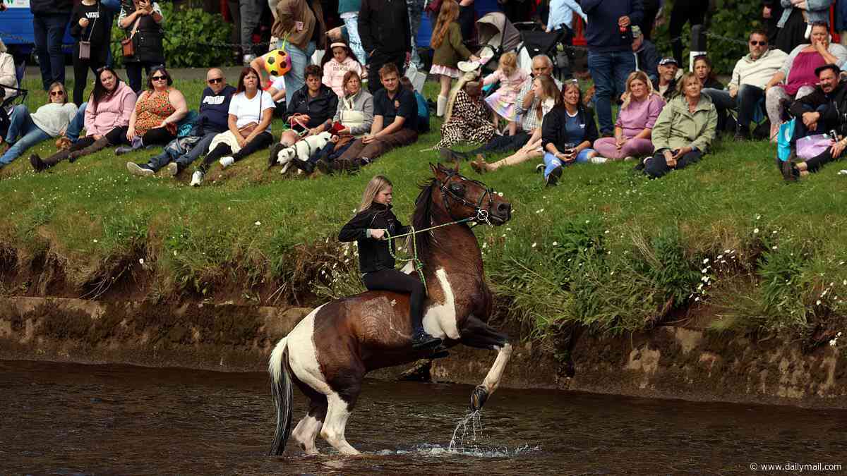 Four people arrested near Appleby Horse Fair after police discover hoard of 'hippy crack' - while travellers take over town for annual gathering