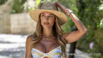 Amber Turner shows off her jaw-dropping abs in a bikini while Junaid Ahmed and Joe Blackman look loved-up after getting engaged during TOWIE filming in Albania