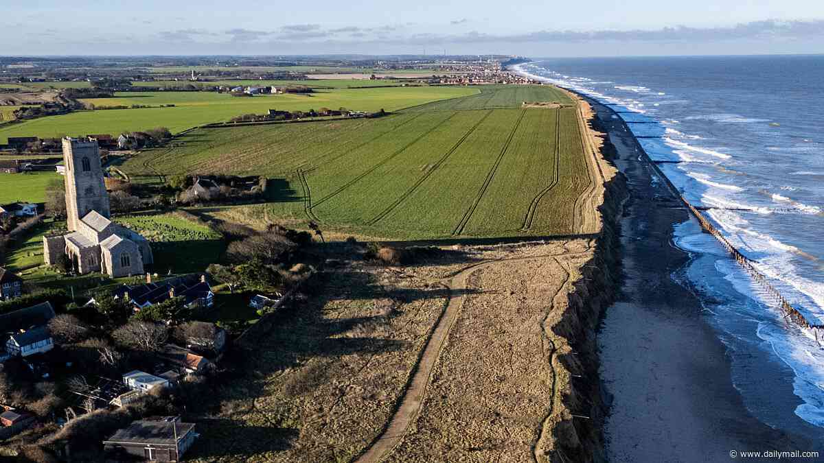 Grave of 119 sailors who drowned 200 years ago in warship disaster could fall into the sea as coastal erosion threatens clifftop cemeteries