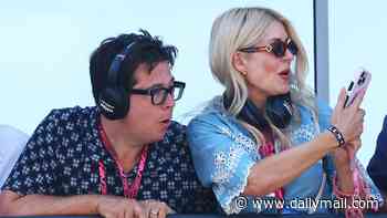 Holly Willoughby puts on an animated display as she joins her pal Michael McIntyre at the Monaco Grand Prix