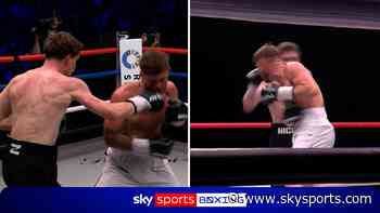 Hickey lands HUGE right hand KO!