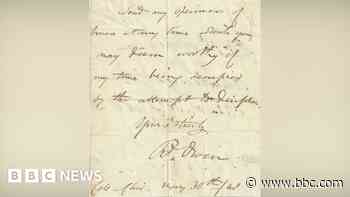 Lost letter by man who named the dinosaur unveiled