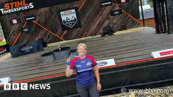 Timber champion competes weeks after childbirth