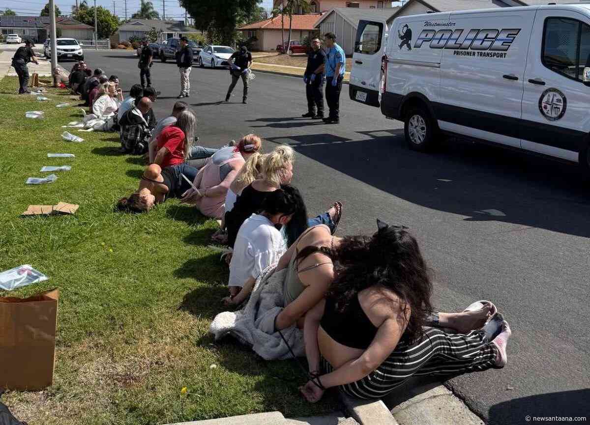 Police raid residence in west O.C., arresting 7 and seizing illegal narcotics