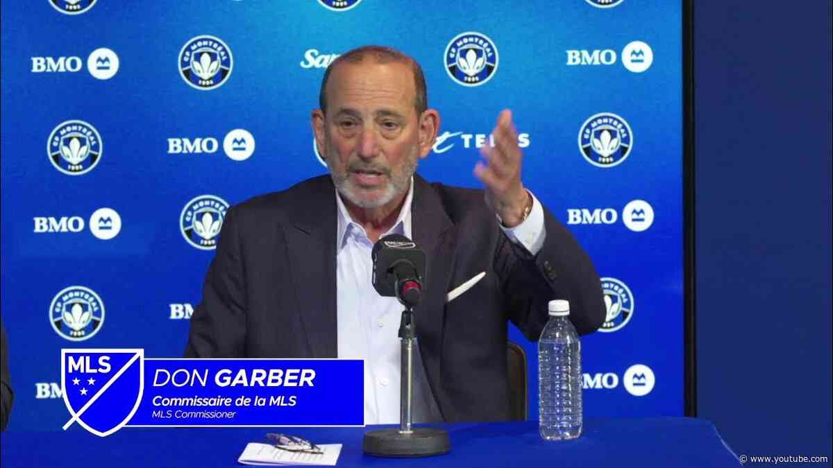 Le commissaire de la MLS, Don Garber, s'adresse aux médias