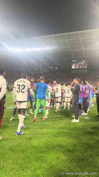 A guard of honour for our opponents 👏 ❤️🤍 #crystalpalace #uefa #champions