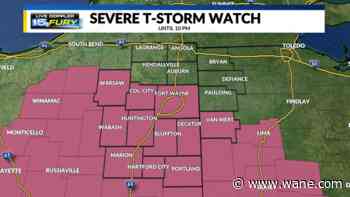 Severe T-Storm Watch issued for incoming storm chances