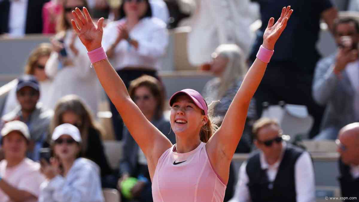 Andreeva stymies Chwalinska, wins French Open