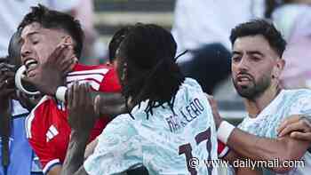 Man United target and Portugal star is sent off for striking opponent in the face during friendly on eve of the World Cup