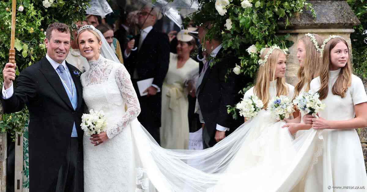 Peter Phillips and Harriet Sperling wedding in photos as Royals out in force despite rain