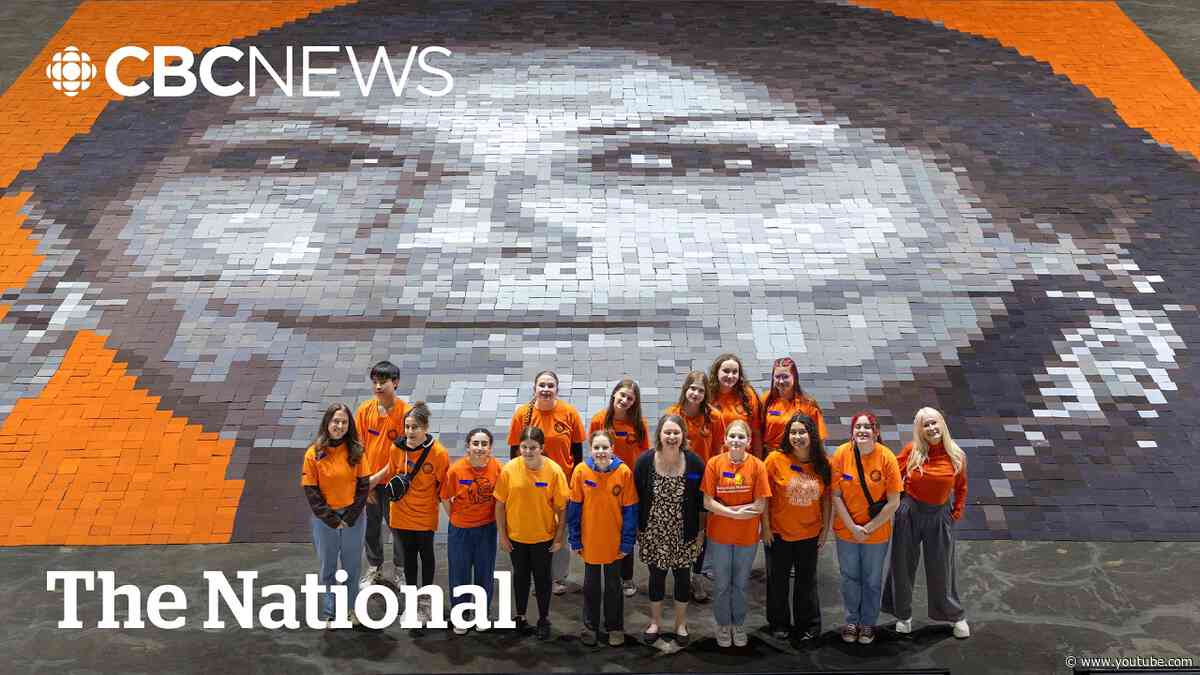 #TheMoment students made a giant mosaic for a residential school survivor