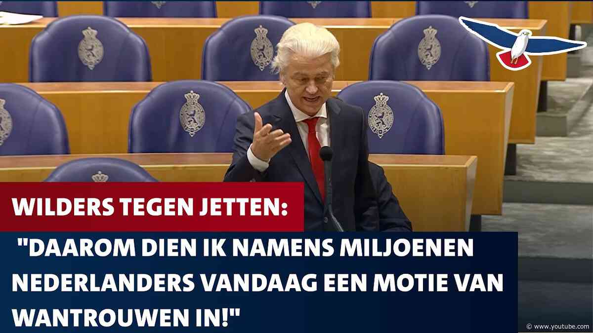 Wilders: "Daarom dien ik namens miljoenen Nederlanders vandaag een motie van wantrouwen in!"
