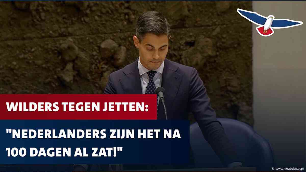 Wilders tegen Jetten: "Nederlanders zijn het na 100 dagen al zat!"