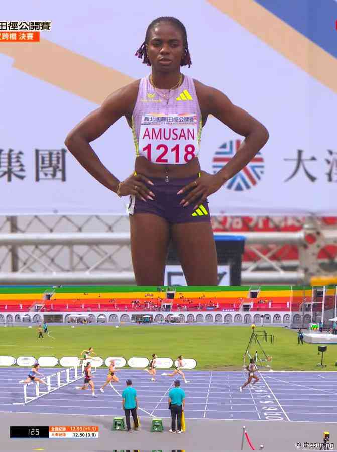 Amusan wins gold, sets Meet record in New Taipei