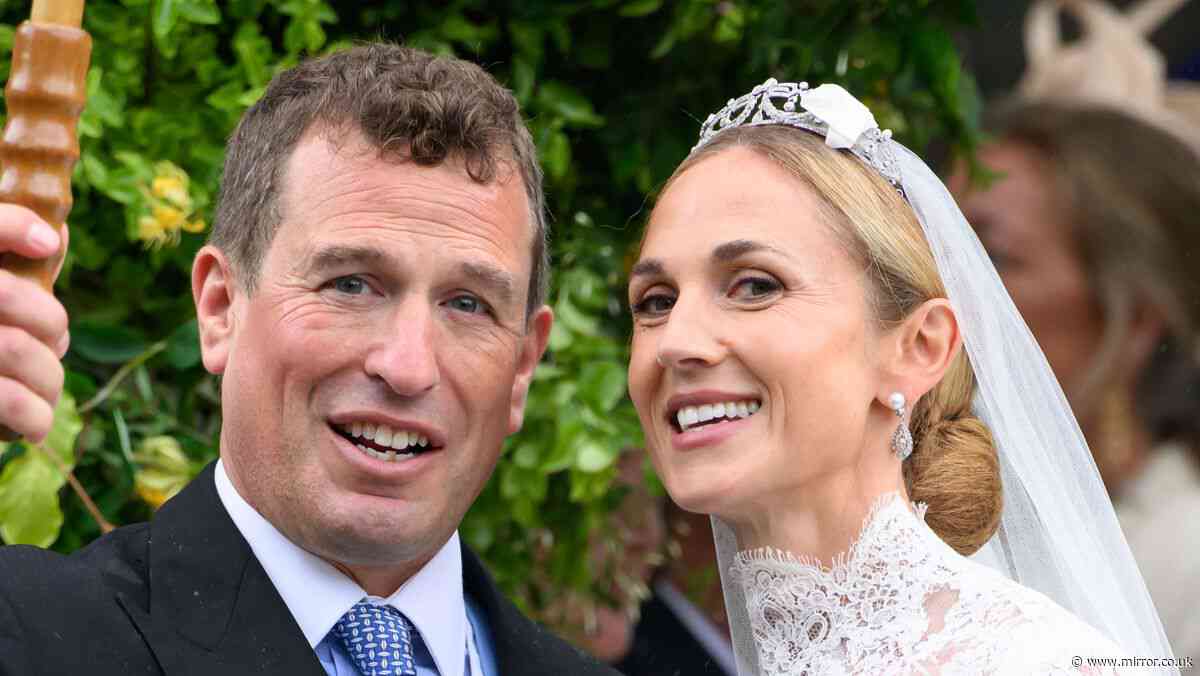 Photos show sweet moment between Mike Tindall and his daughter Lena at Peter Phillips's wedding