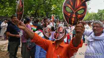 Mock political party for India's young 'cockroaches' holds first street protest