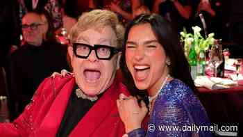 Dua Lipa and Callum Turner say 'I do'! Elton John serenades couple with rendition of Your Song at their Italian wedding ceremony after last-minute dash via private jet