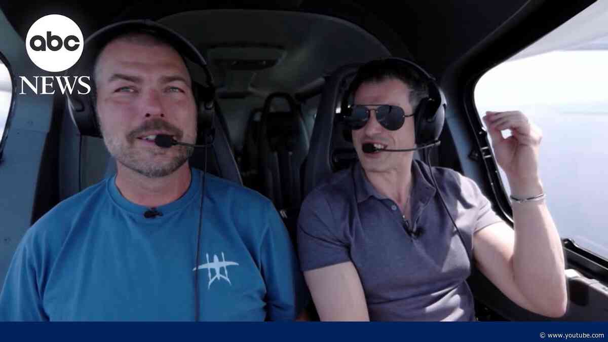 Inside flight aboard electric plane