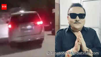 Watch: Eggs hurled at TMC MLA Madan Mitra's vehicle amid protest in Kamarhati