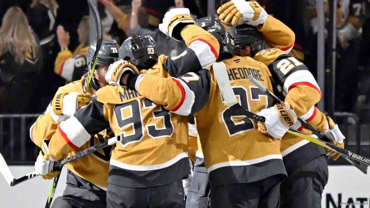 Knights recover in 2OT, outlast Canes in Game 3