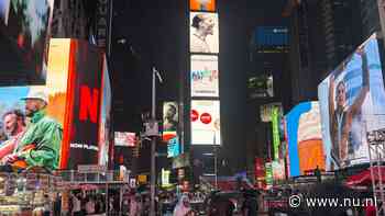 Spelers Nederlands elftal getoond op Times Square in New York