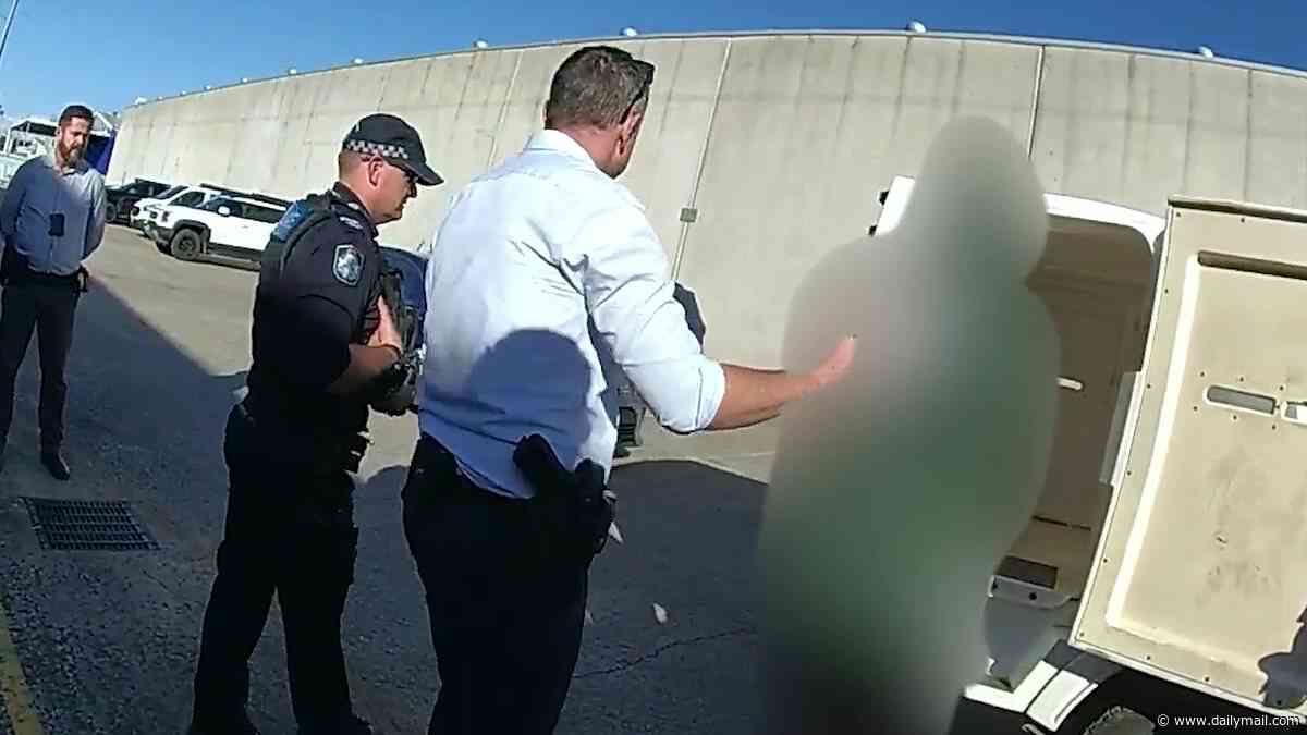 Dramatic moment cops arrest man after nine-week-old baby was left in intensive care with horrific injuries