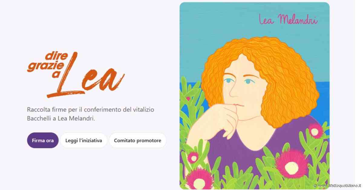 “Dire grazie a Lea”: raccolta firme per chiedere di assegnare il contributo della legge Bacchelli a Melandri