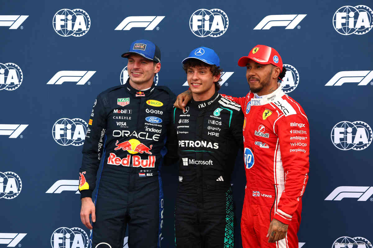 Startopstelling GP Monaco: Pole voor Antonelli, maar Verstappen en Hamilton hijgen in zijn nek