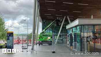 Bus station shut as light fitting falls from roof