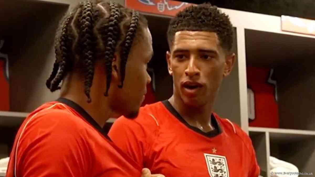 Jude Bellingham leaves Rio Ngumoha speechless after Liverpool star's England debut