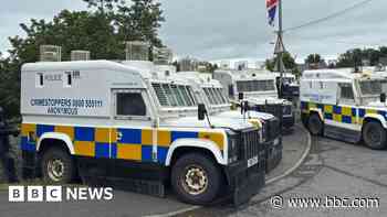 Police operation in village as counter protests take place