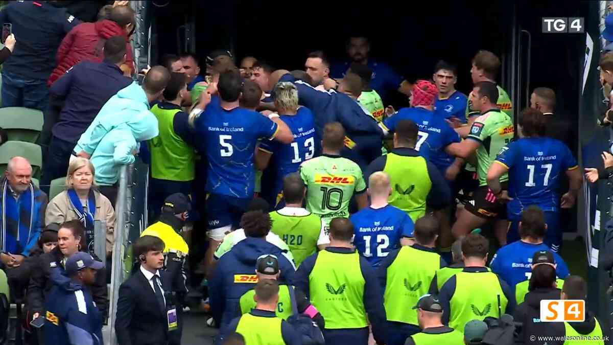 Feisty tunnel brawl caught on camera as 30 players embroiled in URC match incident