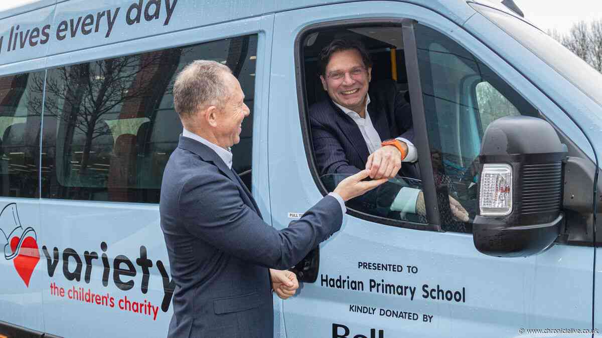 Newcastle business donates minibus to charity helping disadvantaged children