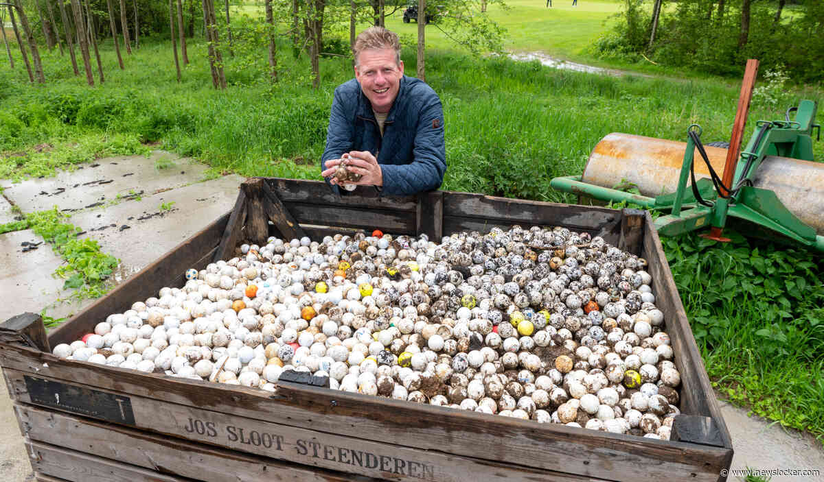 Achterhoeker Adriaan bouwt aardappelrooimachine om tot zeefmachine voor golfballen: ’In twee dagen 26.000 ballen teruggevonden’