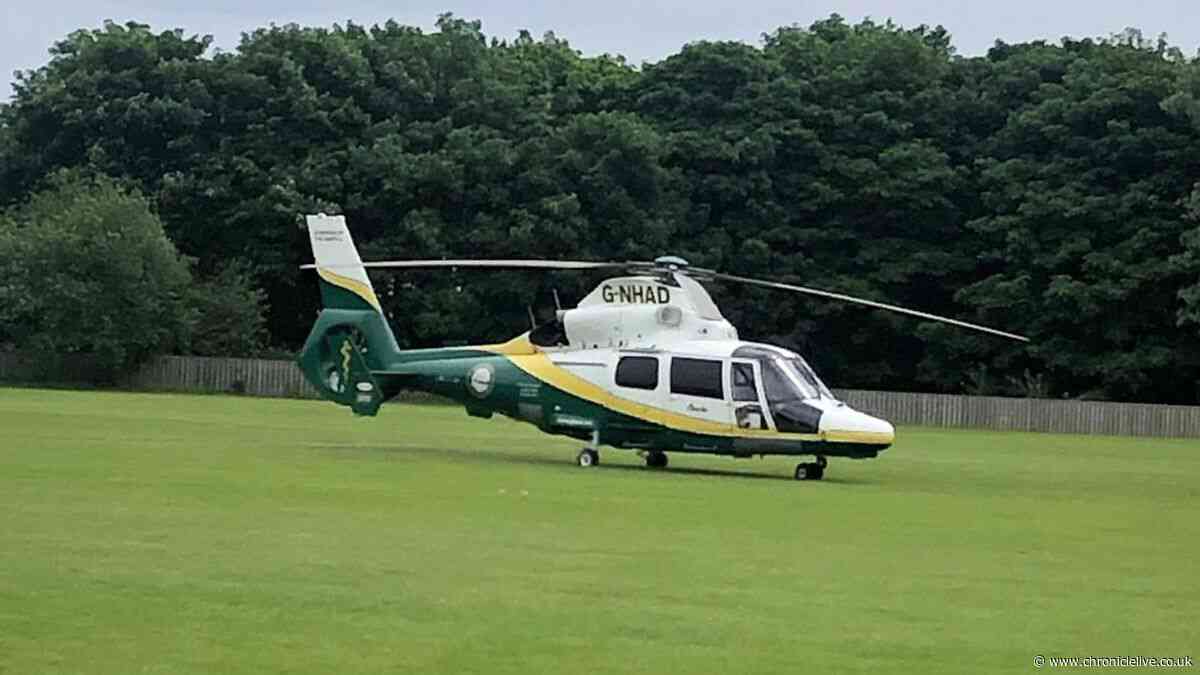 Air ambulance lands in Tynemouth with patient taken to hospital after 'medical incident'