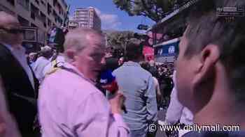 Martin Brundle's hilarious reaction to getting shoved during Monaco Grand Prix grid walk