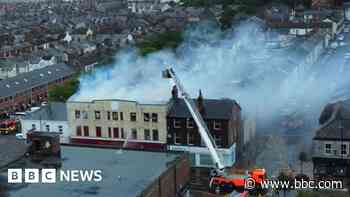 Firefighters tackle blaze at former M&S store