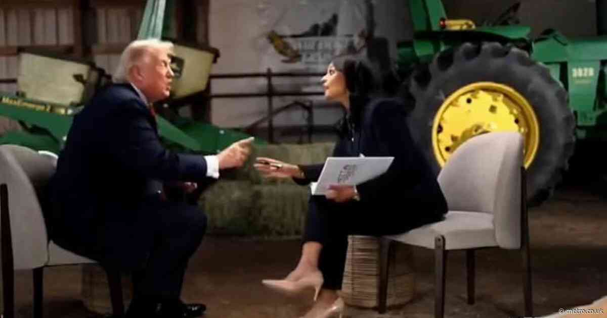 Trump crashes out of interview ranting at ‘crooked, one-sided press’ after being pressed on Iran and elections