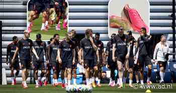 Spelers van Oranje massaal op roze schoenen tijdens training in New York