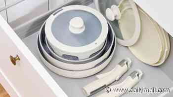 Small space living? No problem! Pans with DETACHABLE handles free up vital space in your kitchen cupboards