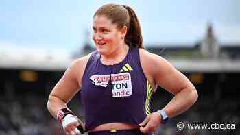 Canada's Sarah Mitton finishes 3rd in women's shot put at Stockholm Diamond League