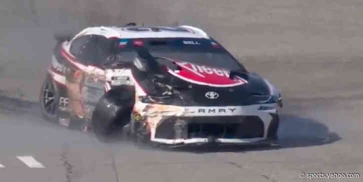 NASCAR throws red flag for a wreck at Michigan involving Christopher Bell and Chase Elliott that was so violent it bent the wall