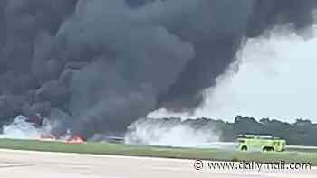 Private Gulfstream jet crashes in Dominican Republic, leaving massive plumes of smoke
